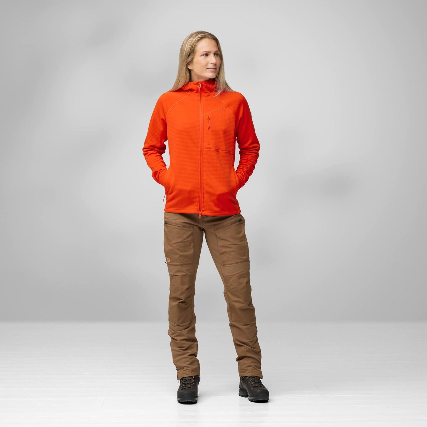 ABISKO GRID FLEECE HOODIE W - US 6825