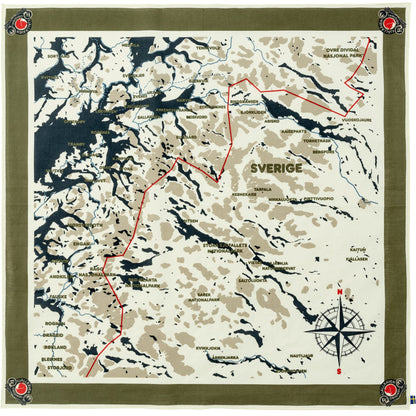 SWEDISH CLASSIC MAP SCARF - US 1553