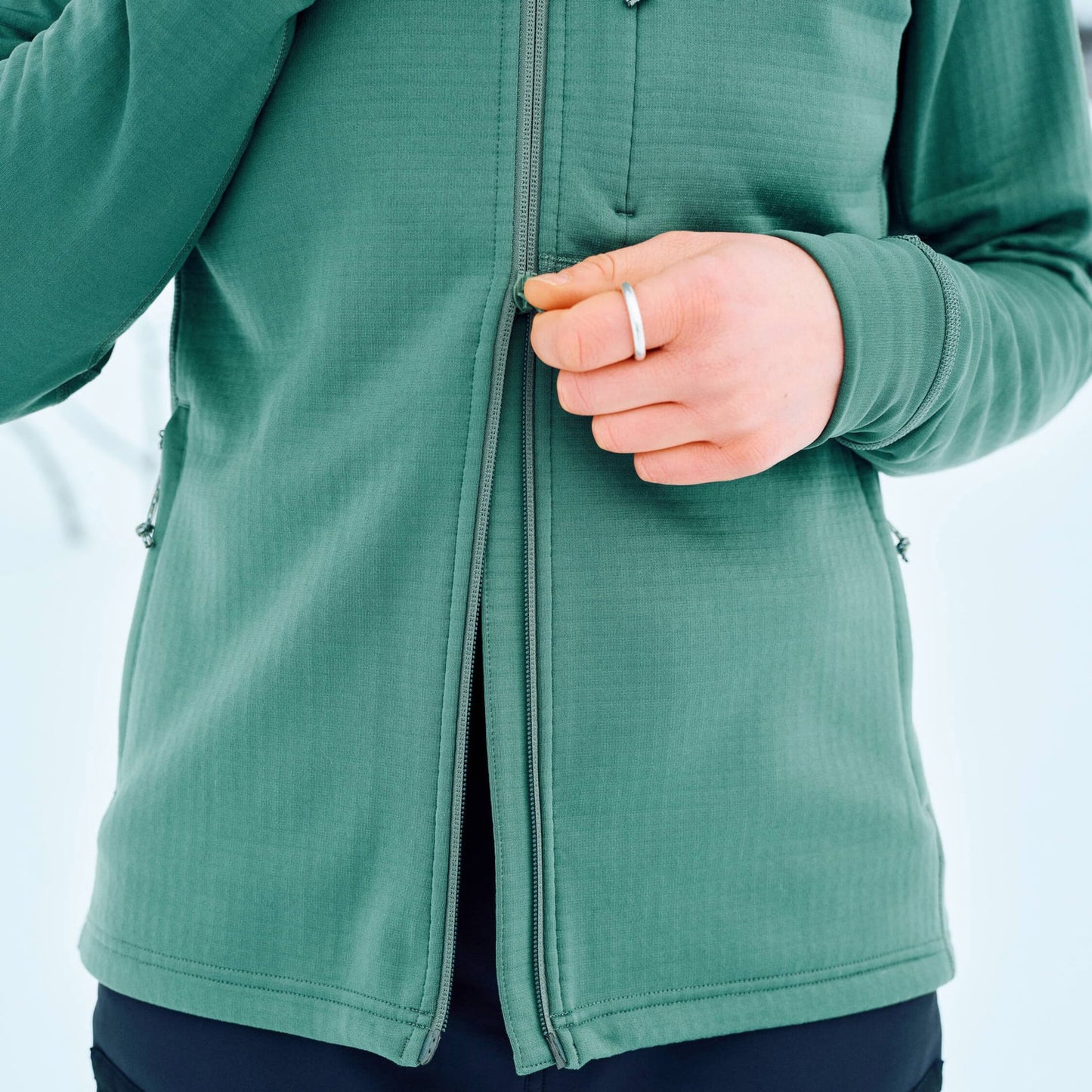 ABISKO GRID FLEECE HOODIE W - US 0307