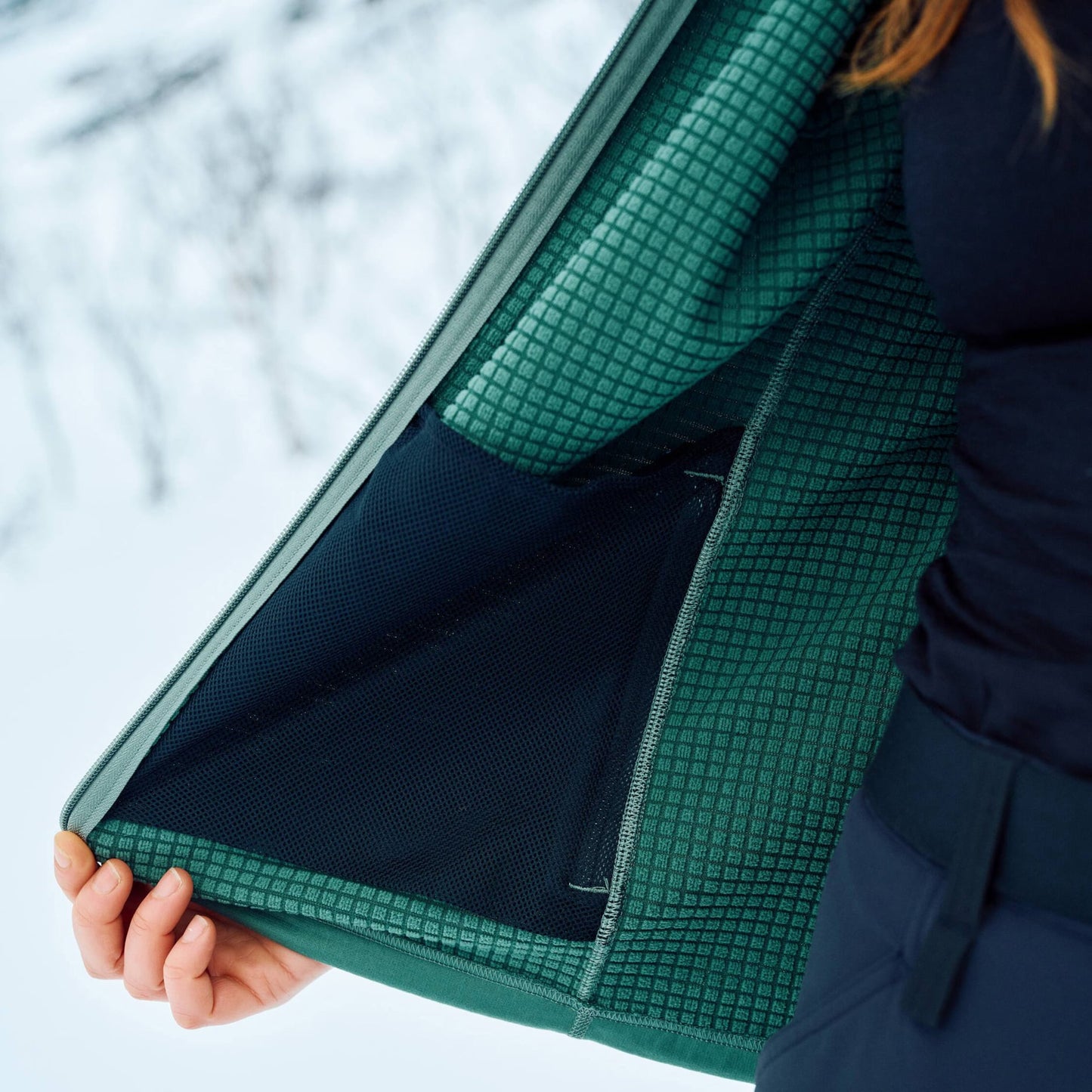 ABISKO GRID FLEECE HOODIE W - US 7191